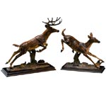 Stag & young hind