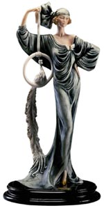 Lady with peacock