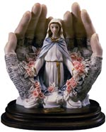 Hands of Padre Pio with Our Lady