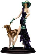 Lady with grayhounds