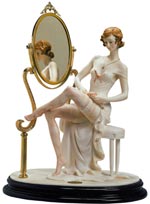 Lady with stocking and mirror