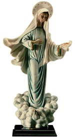 Madonna of Medugorje with stone